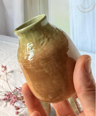 Soliflore tournée et sculpté
